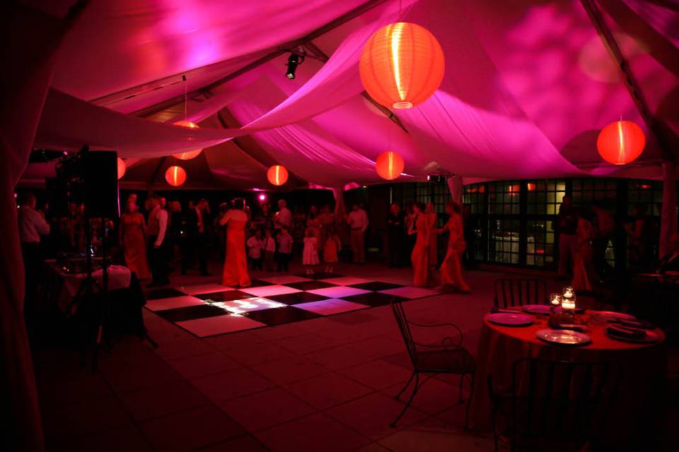Pink reception lighting