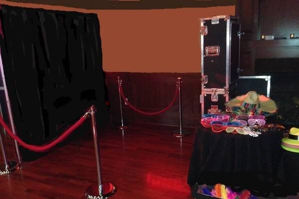 Photo booth and props table