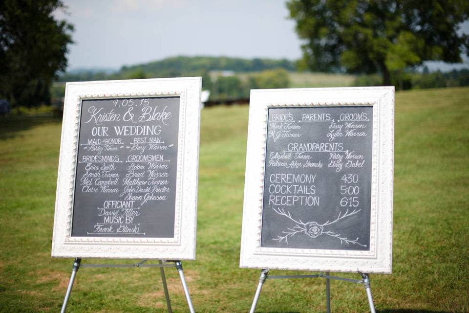 Wedding signage