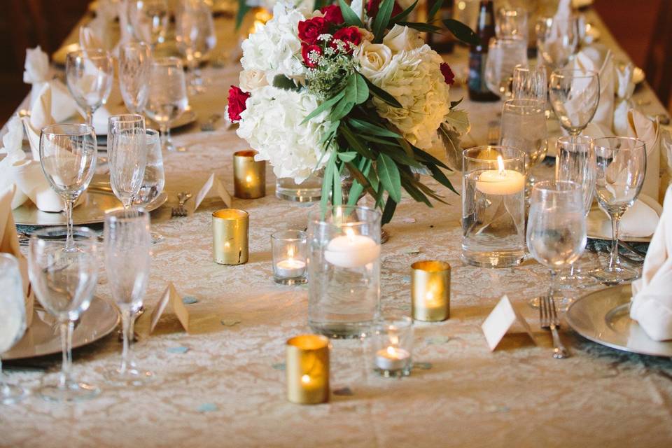 Loose Mansion - Main Level Dining Room ReceptionPhoto Credit: The Gray's Photography