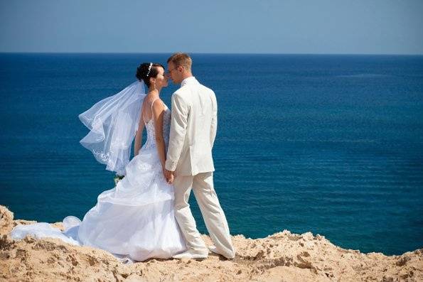 The bride and groom