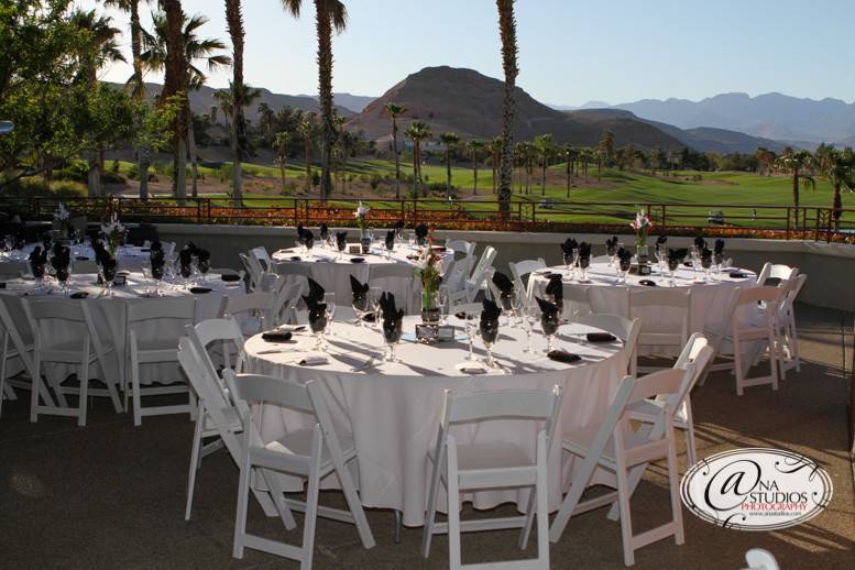 Outdoor wedding setting