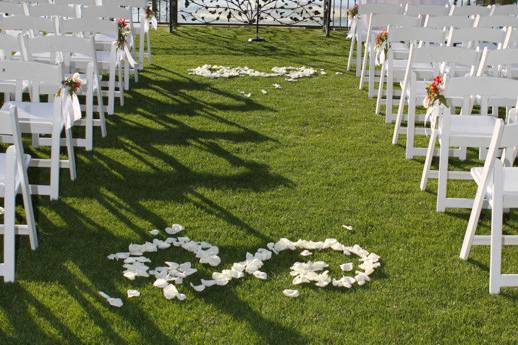 Outdoor wedding setting