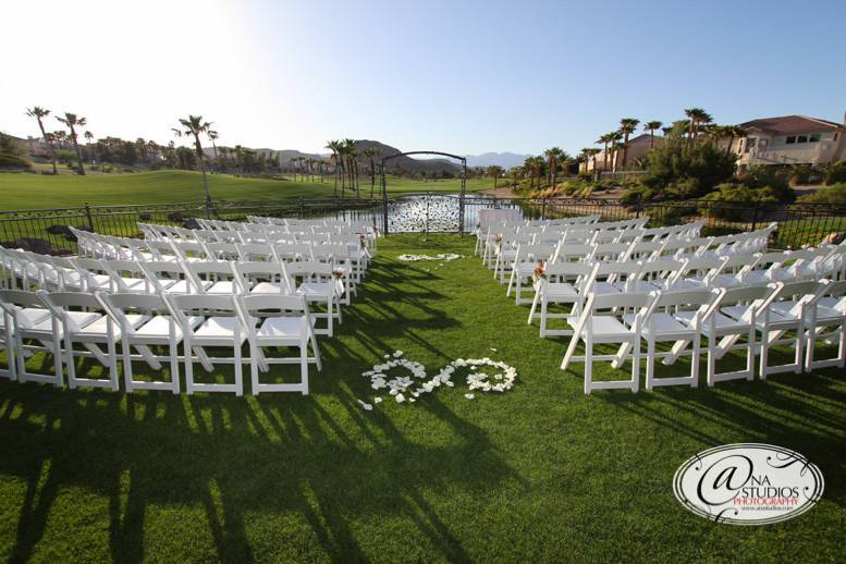 Patio formal setting