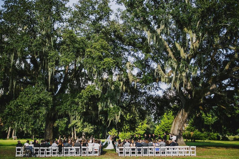 An outdoor ceremony