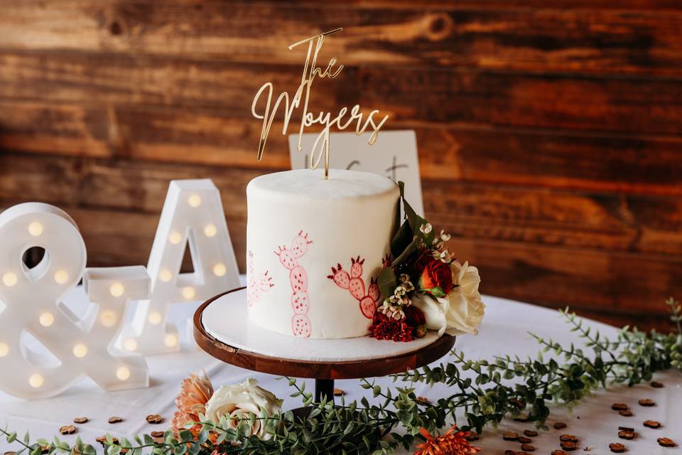 Cake and cactus