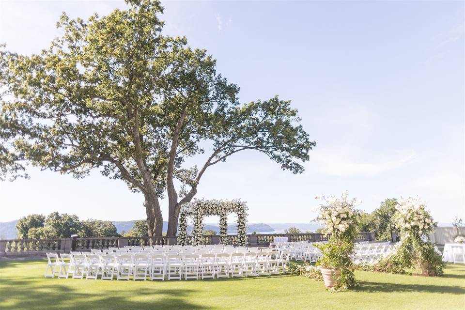 Outdoor wedding ceremony