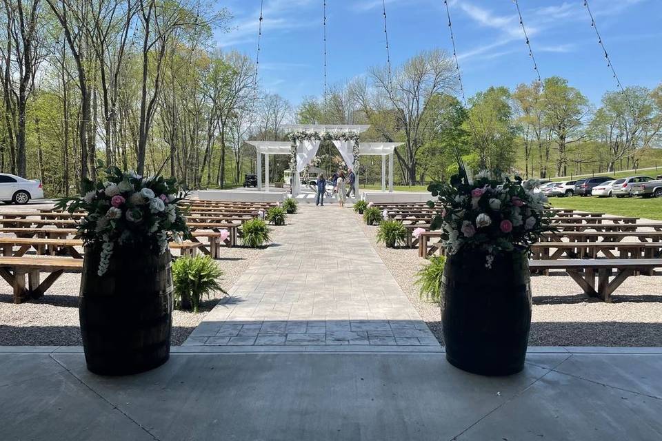 Outdoor ceremony space