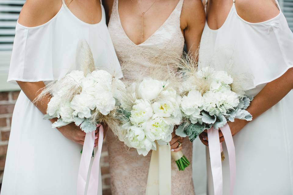 White bouquets