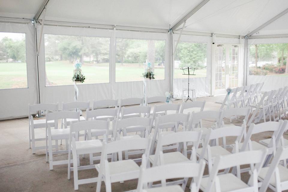 Tasteful white chairs (valerie demo photography)