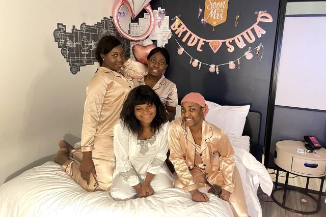 Bride/girls sleepover party