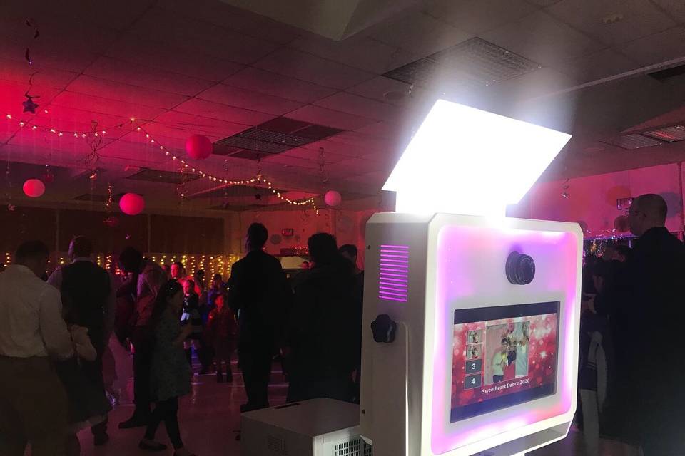 Wedding photo booth setup