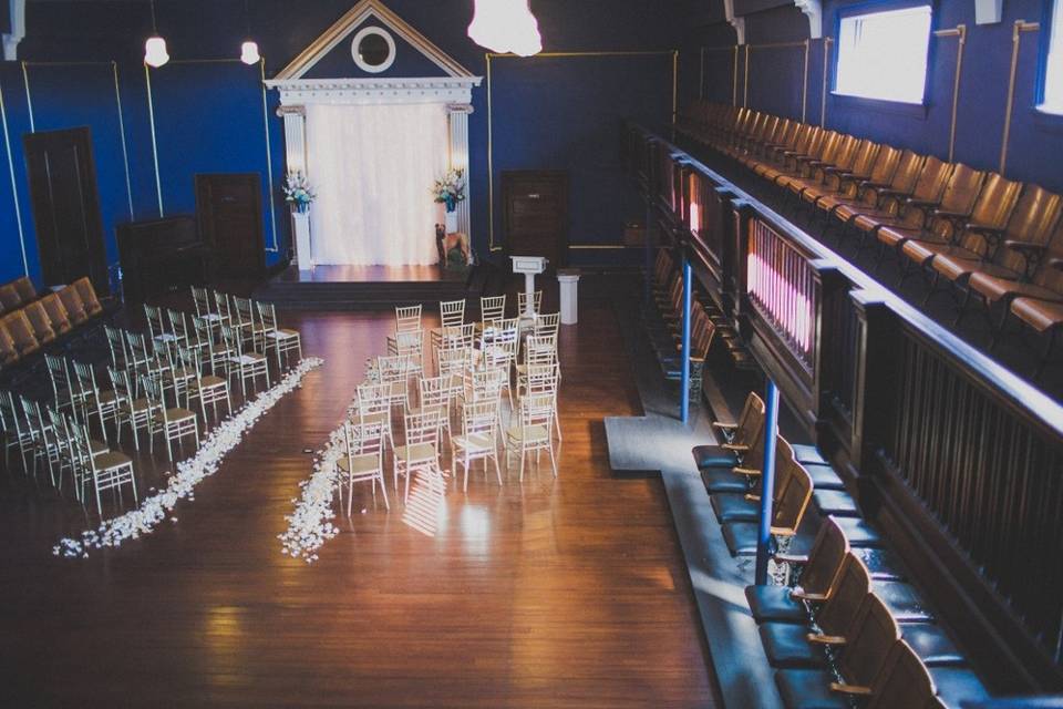 Wedding ceremony setup