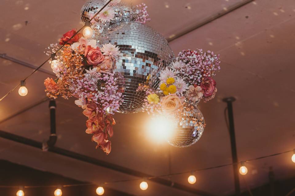 Disco Ball with florals