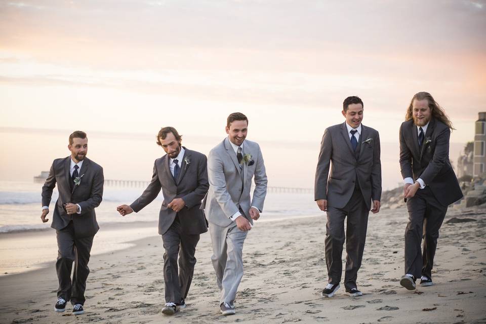 Groom and his groomsmen