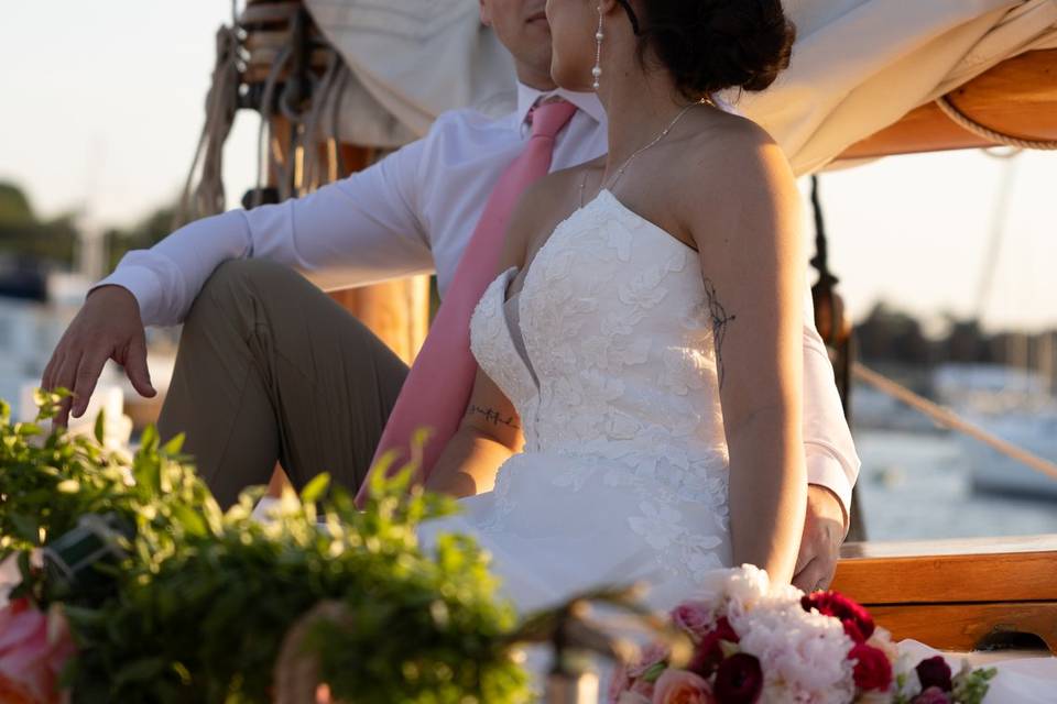 Sailboat Elopement Newport RI