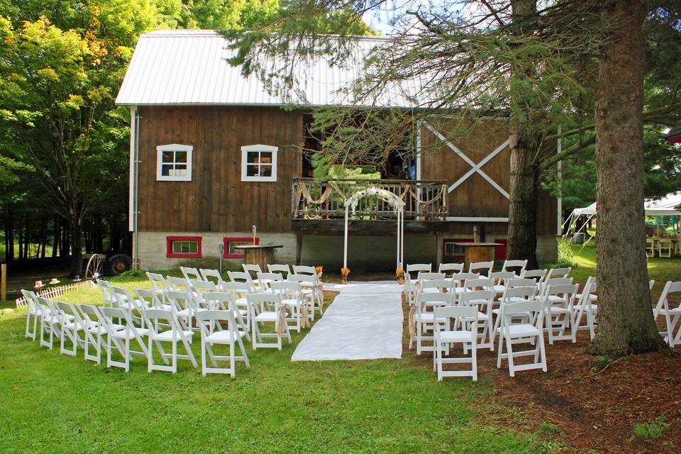 Wedding ceremony setup