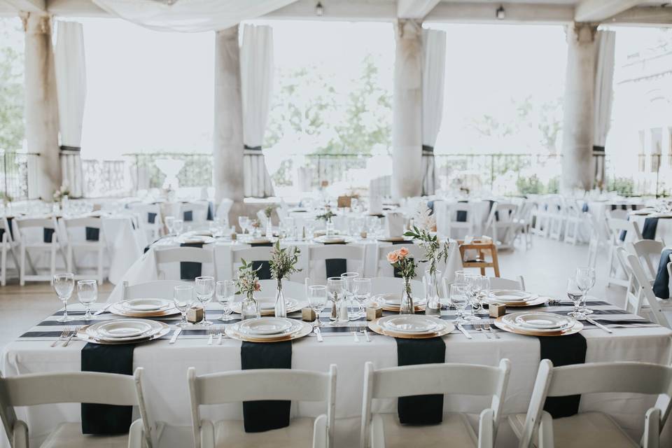 Reception hall setup