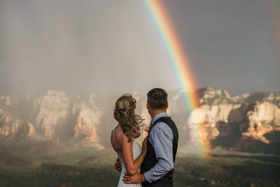 Rainbow elopement