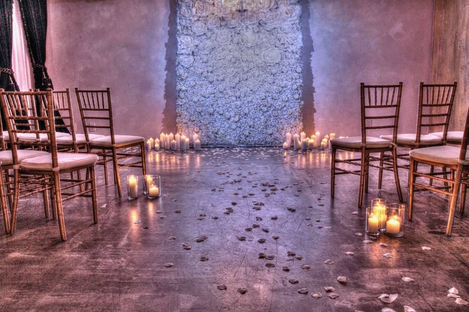 Candlelit aisle