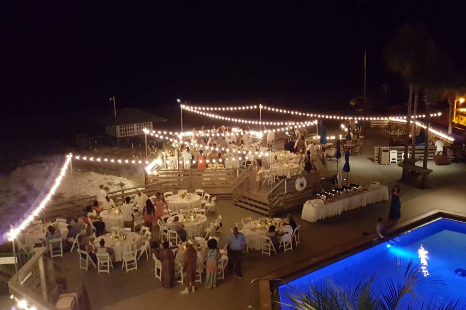 Reception at night