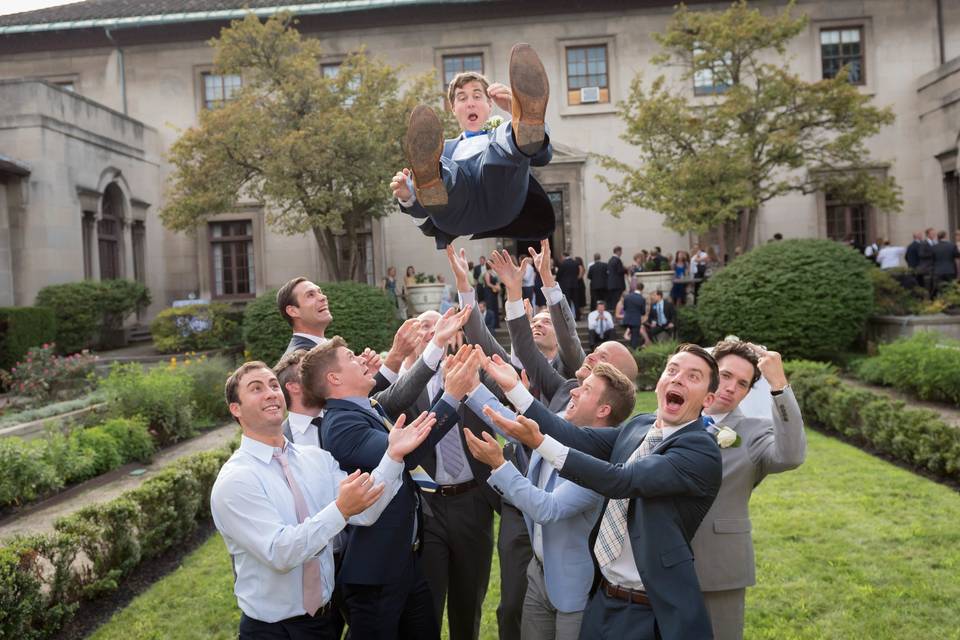 Groom and his friends Brass Key Photography