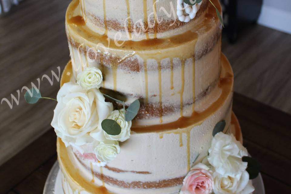 Beautiful 1/2 Dressed Cake