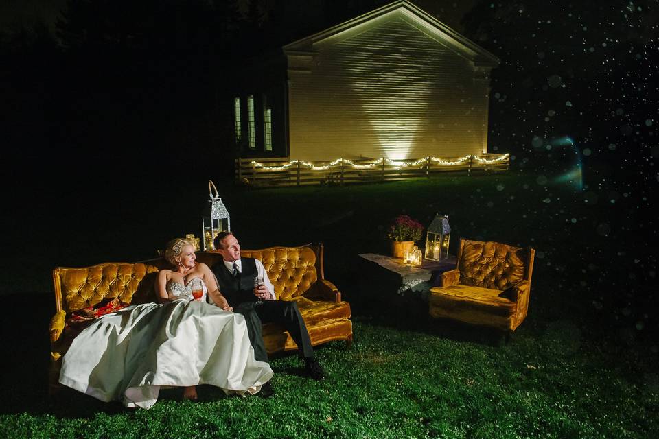 Hale Farm Meeting House at Night