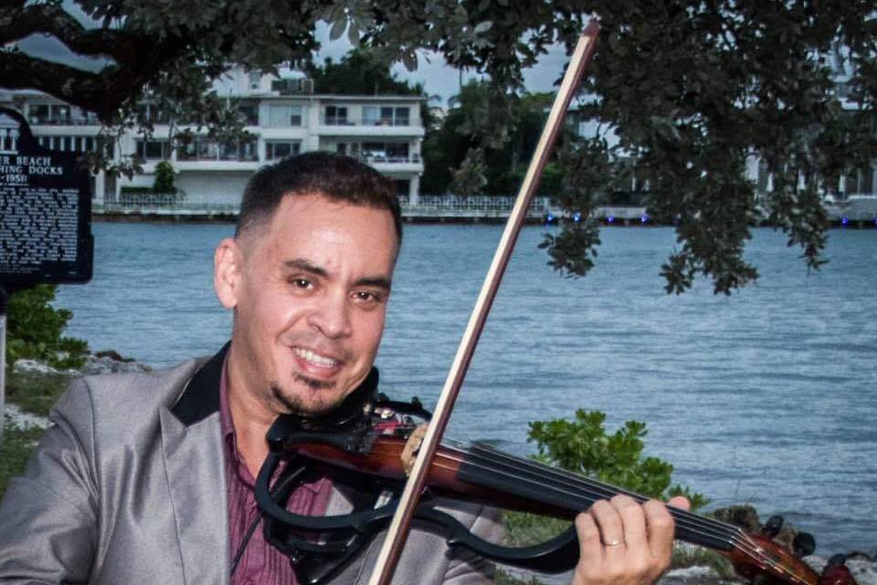 Violin by the lake