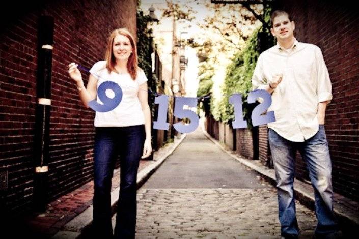 Unfortunately, sometimes it’s not possible to book an engagement shoot with your photographer, as was the case with Beth and Brian. Our rockstar clients did, however, take advantage of their engagement shoot by having us provide them with this wedding banner prop. After, we used the photo to create their save the date magnets!