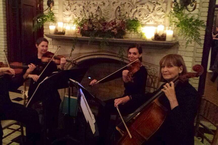 Winter wedding string quartet