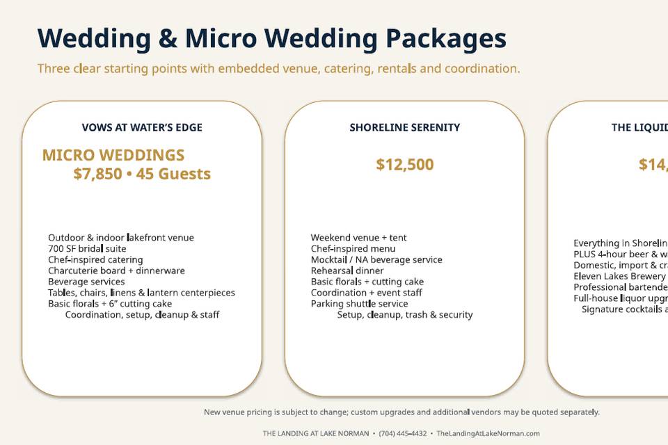 Wedding Packages