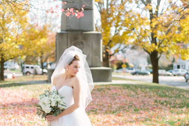 Bride in fall