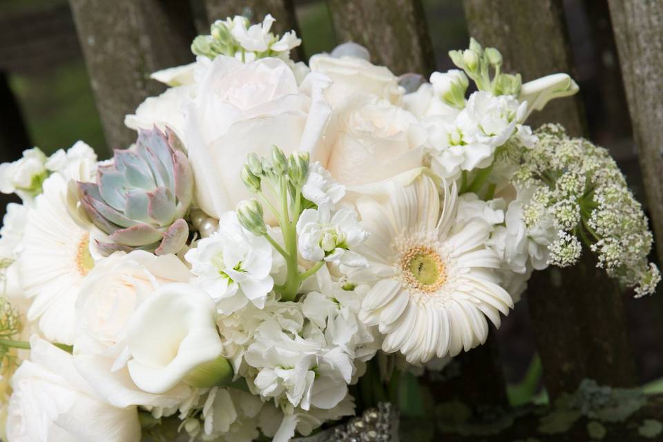 Arrangement of white flowers