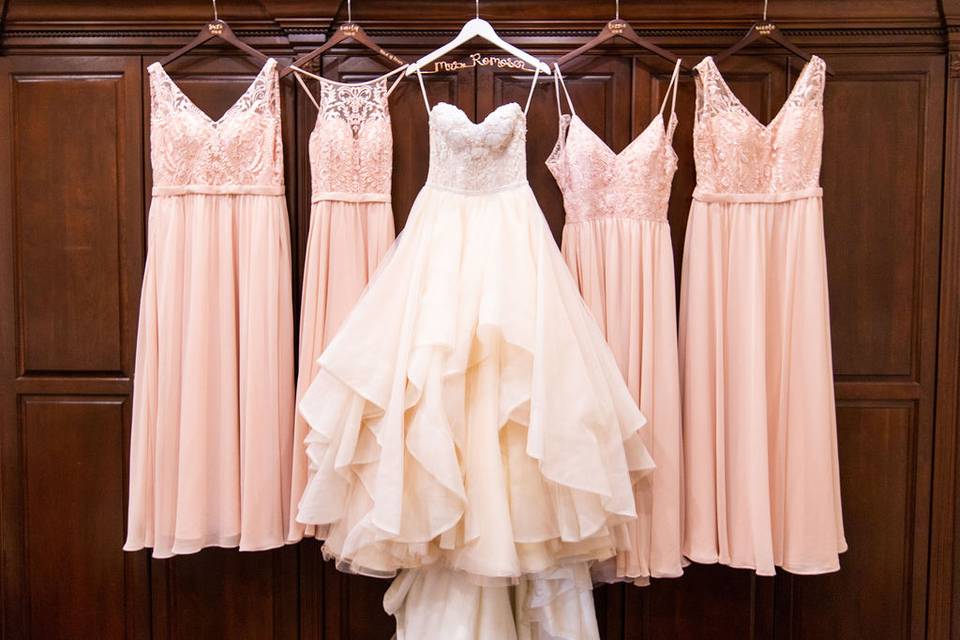 Dresses in Bridal Suite