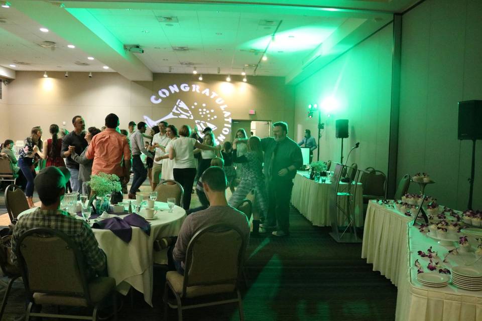 Guests dancing