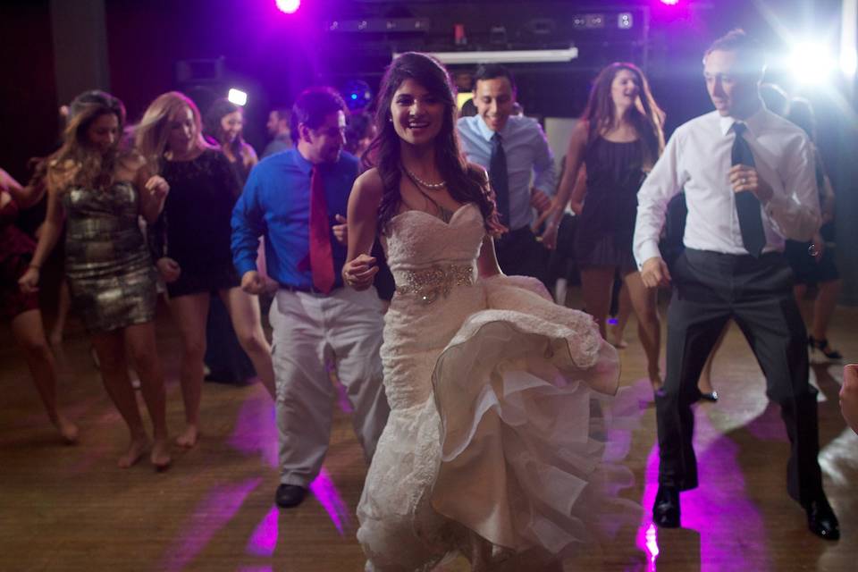 Bride with the guests