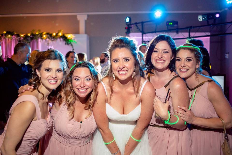 Bride with the bridesmaids