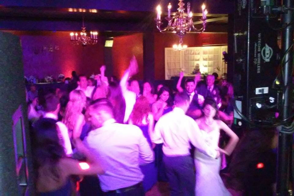 Guests dancing