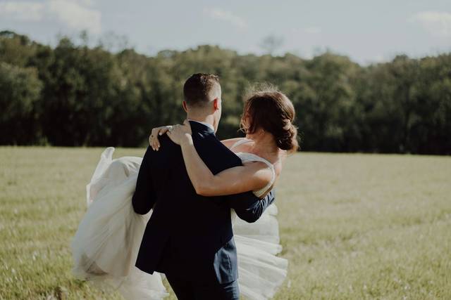 Bride and groom after ceremony