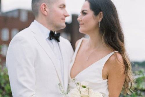 Modern White  + Black Wedding