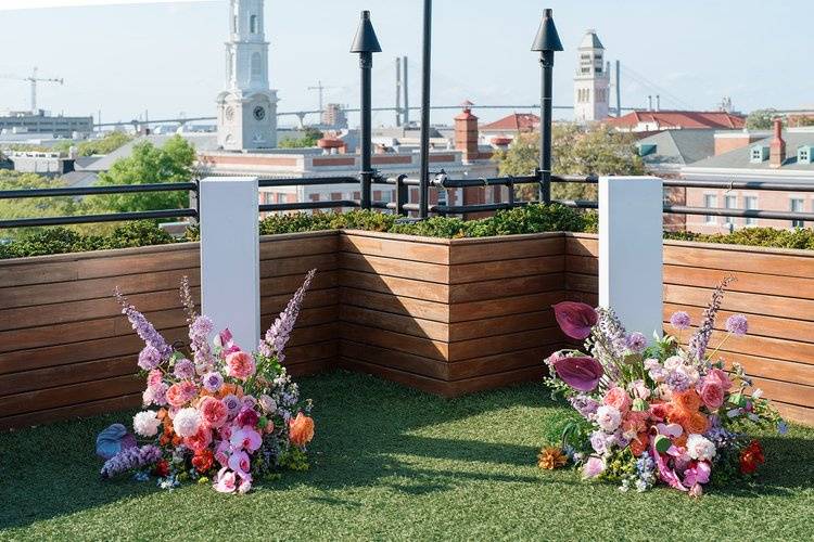 Funky Rooftop Wedding