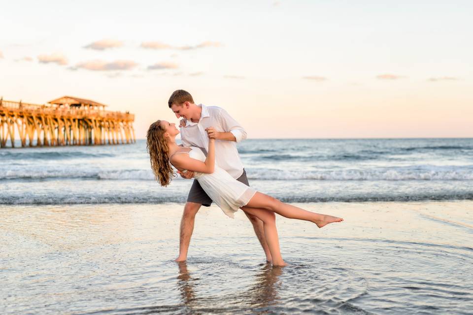 Engagement by the ocean