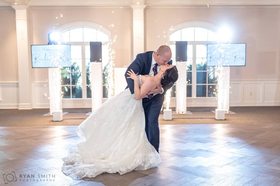 Sparklers on the dance floor