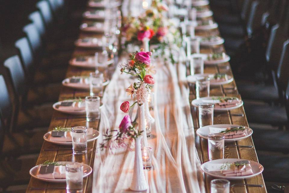 Long dining table