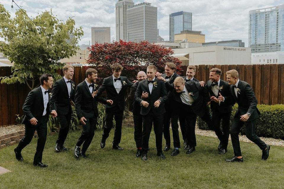 Groomsmen in the Garden