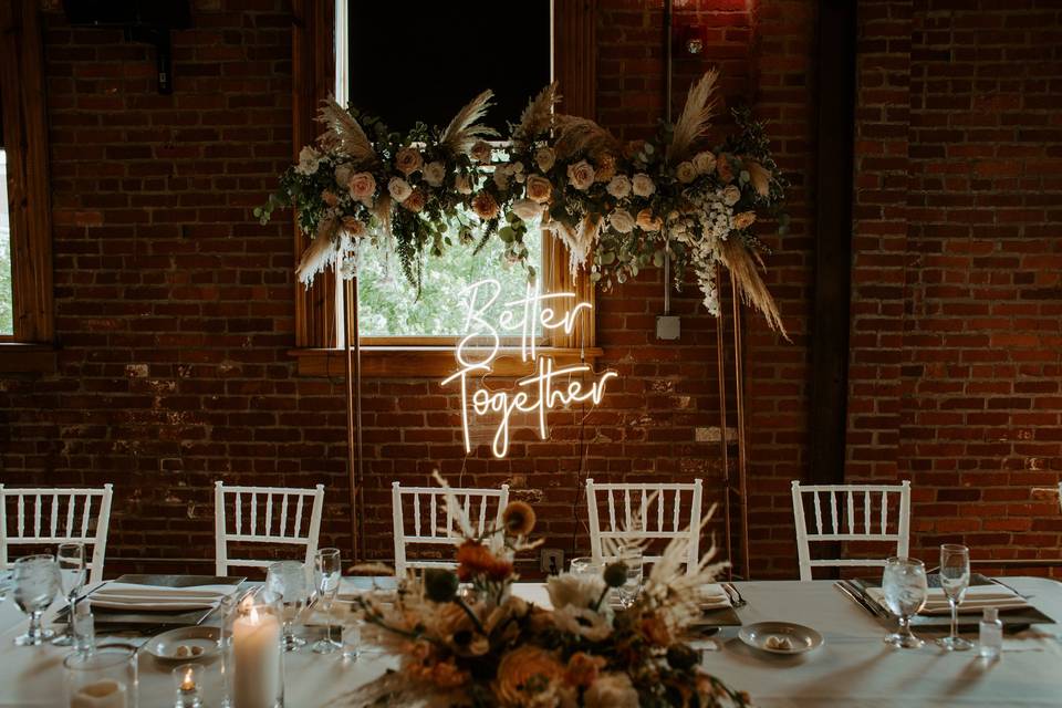 Head Table at Reception