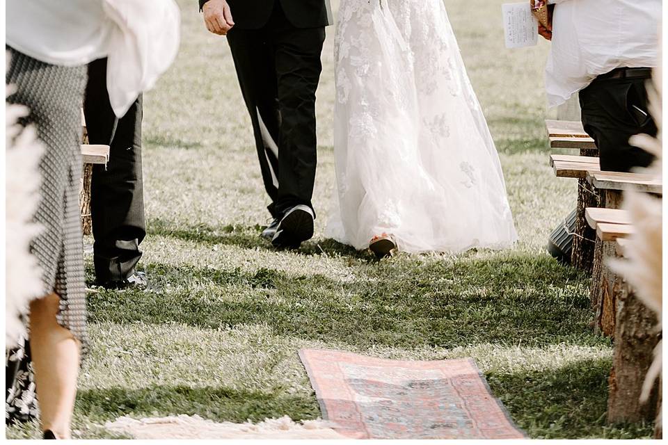 Dad and bride