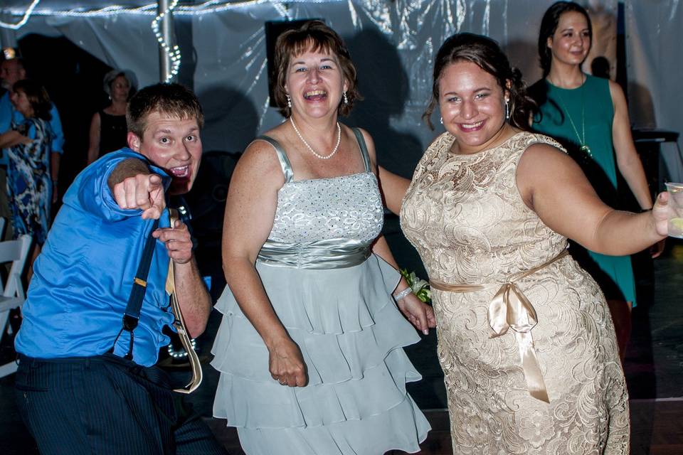 The bride with her bridesmaids