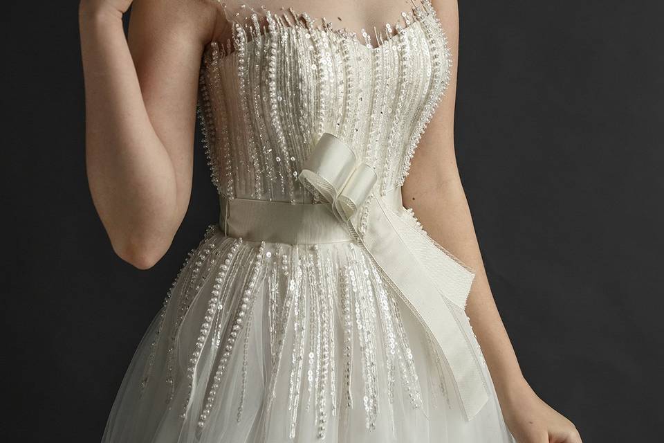 Custom made wedding gown